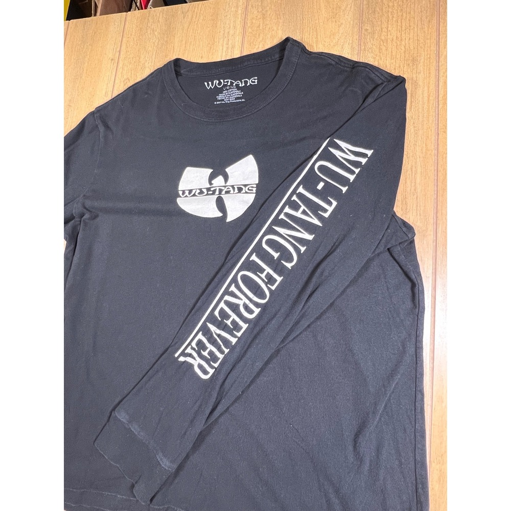 Wu Tang Forever 2017 Long Sleeve single stitch Black L/G Hip Hop Rap Concert Tee